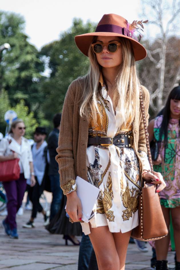 Streetstyle: el sombrero de fieltro, también en verano