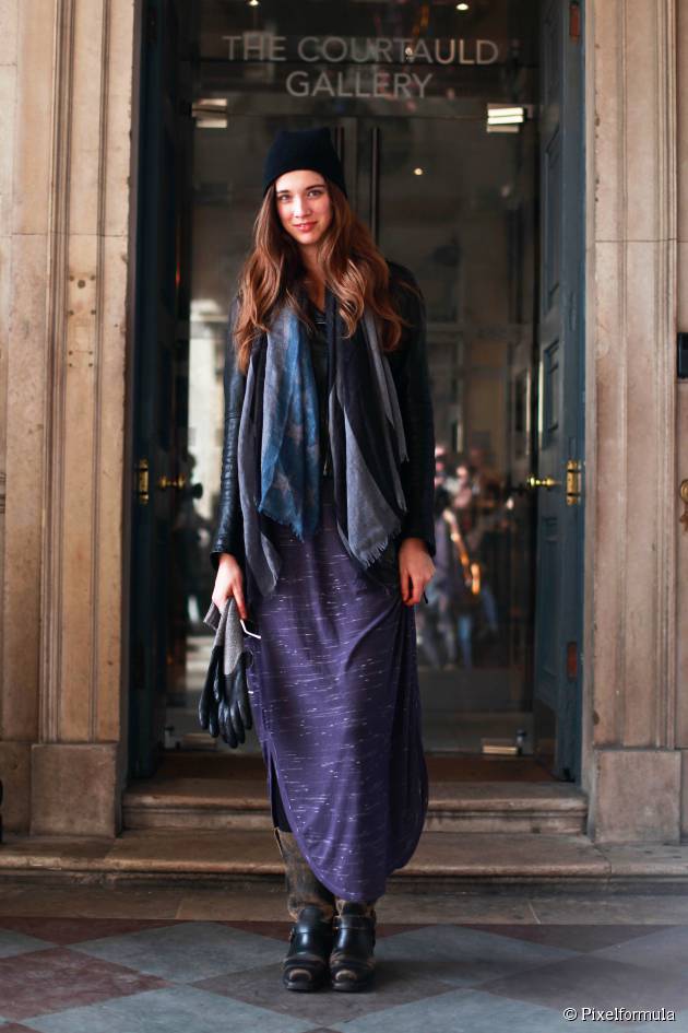 Streetstyle: cabello largo + gorro, ¡la combinación perfecta!