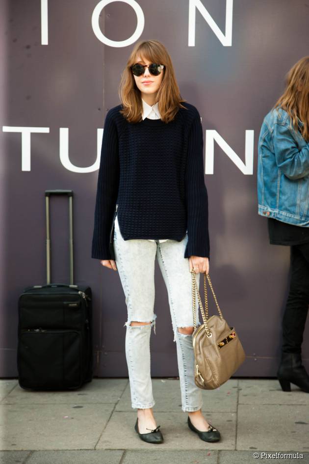 El flequillo con volumen en cabellos gruesos : streetstyle