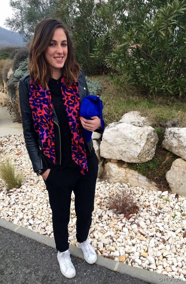 Pauline, y su look casual
