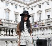 Streetstyle: el borsalino con el cabello suelto